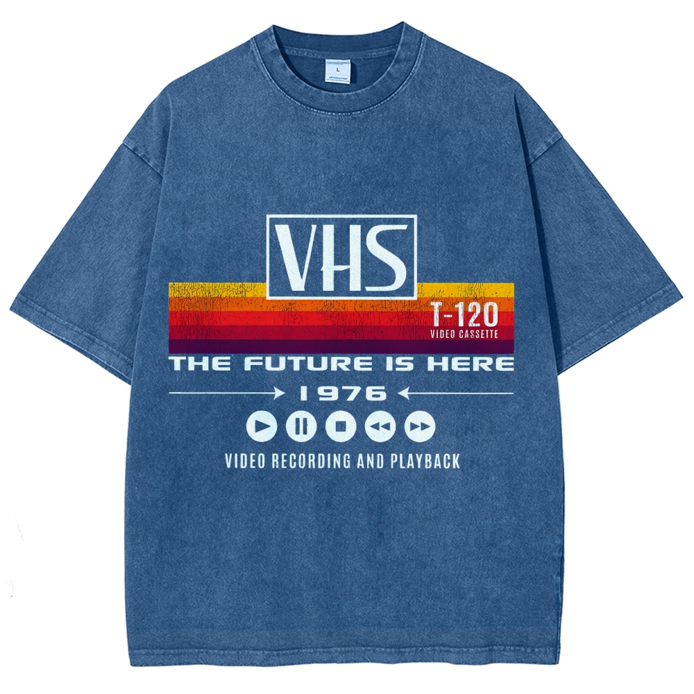 VHS Vintage Wash Japanese Design T-Shirt