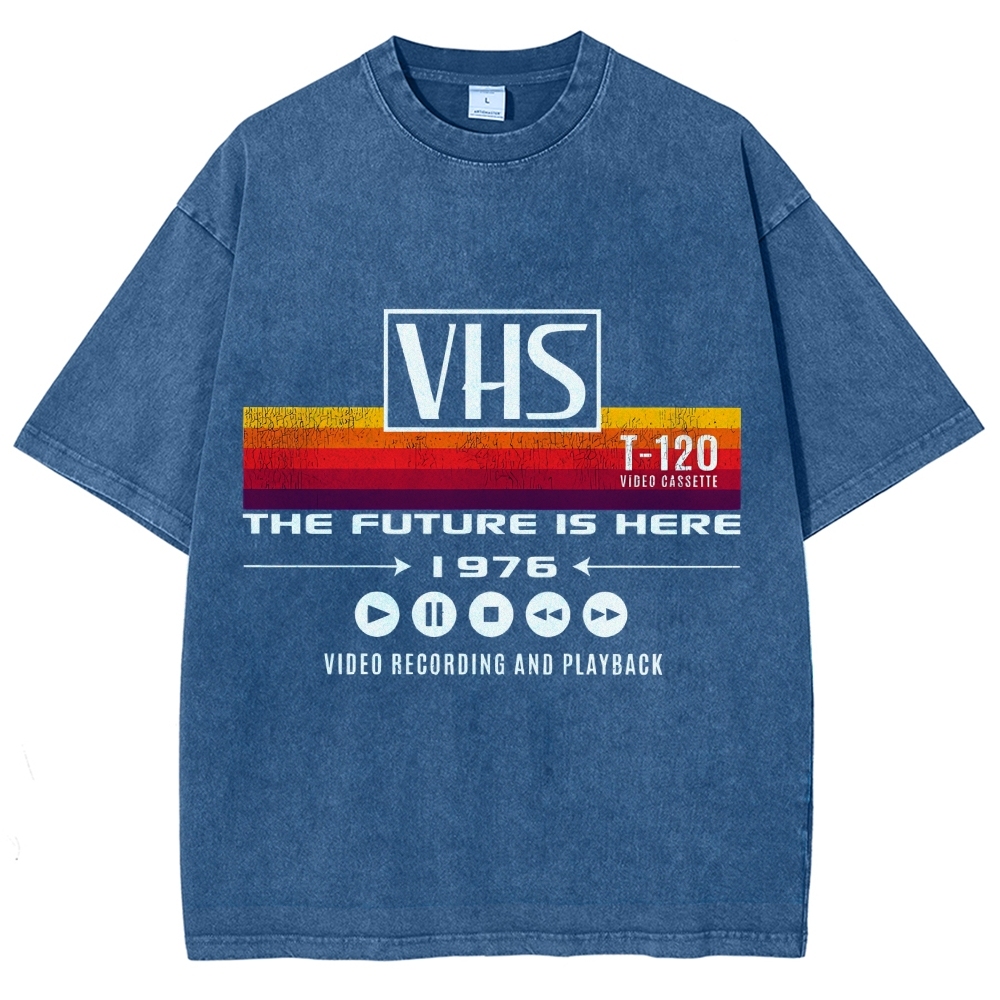 VHS Vintage Wash Japanese Design T-Shirt