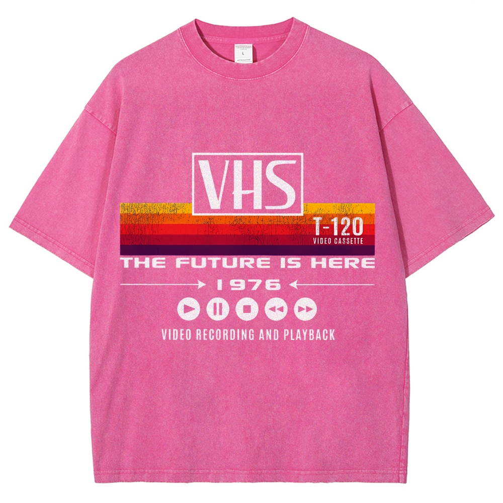 VHS Vintage Wash Japanese Design T-Shirt