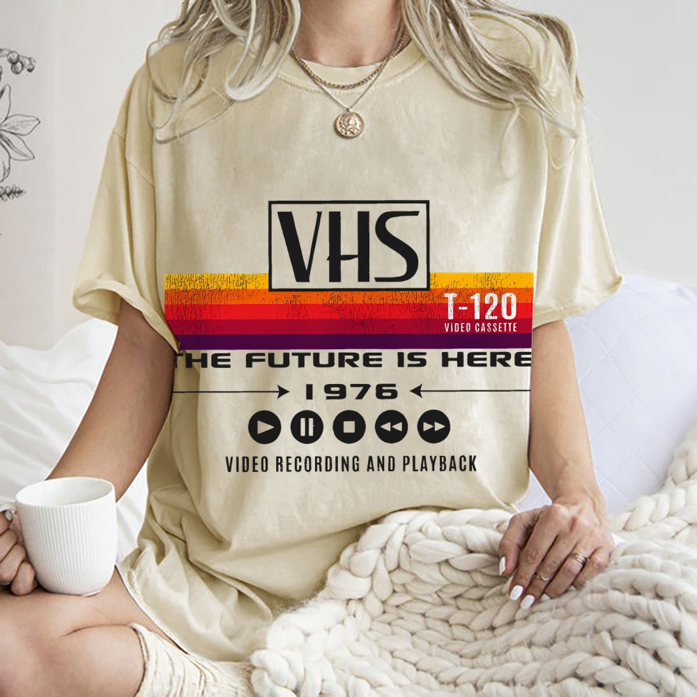 VHS Vintage Wash Japanese Design T-Shirt