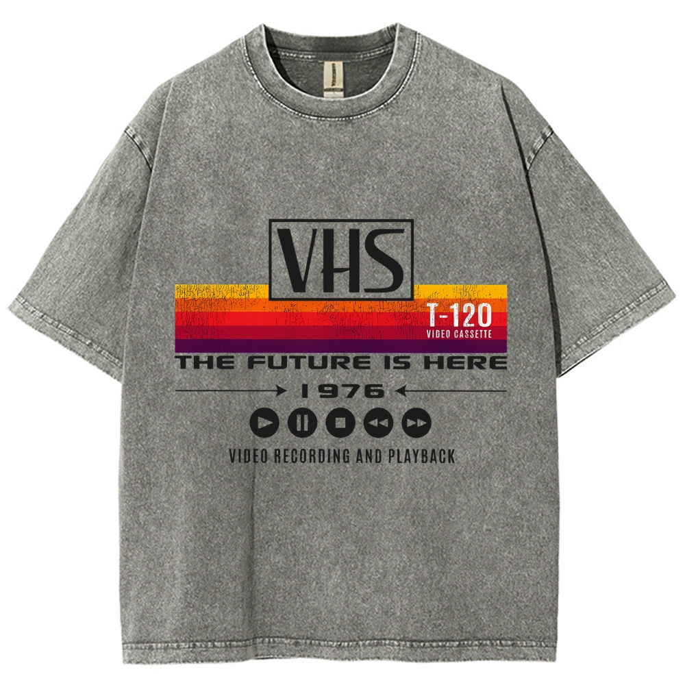 VHS Vintage Wash Japanese Design T-Shirt