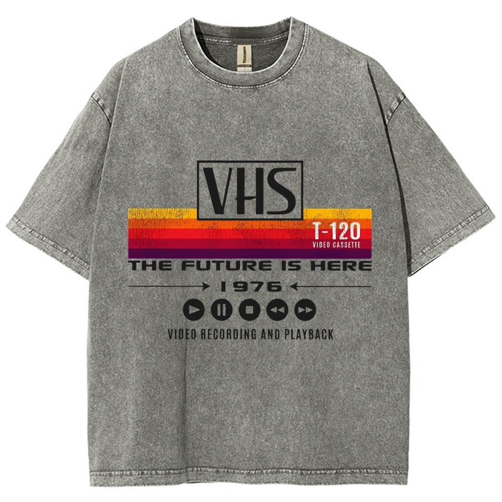 VHS Vintage Wash Japanese Design T-Shirt