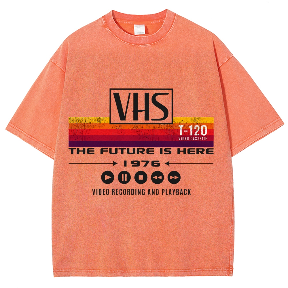 VHS Vintage Wash Japanese Design T-Shirt