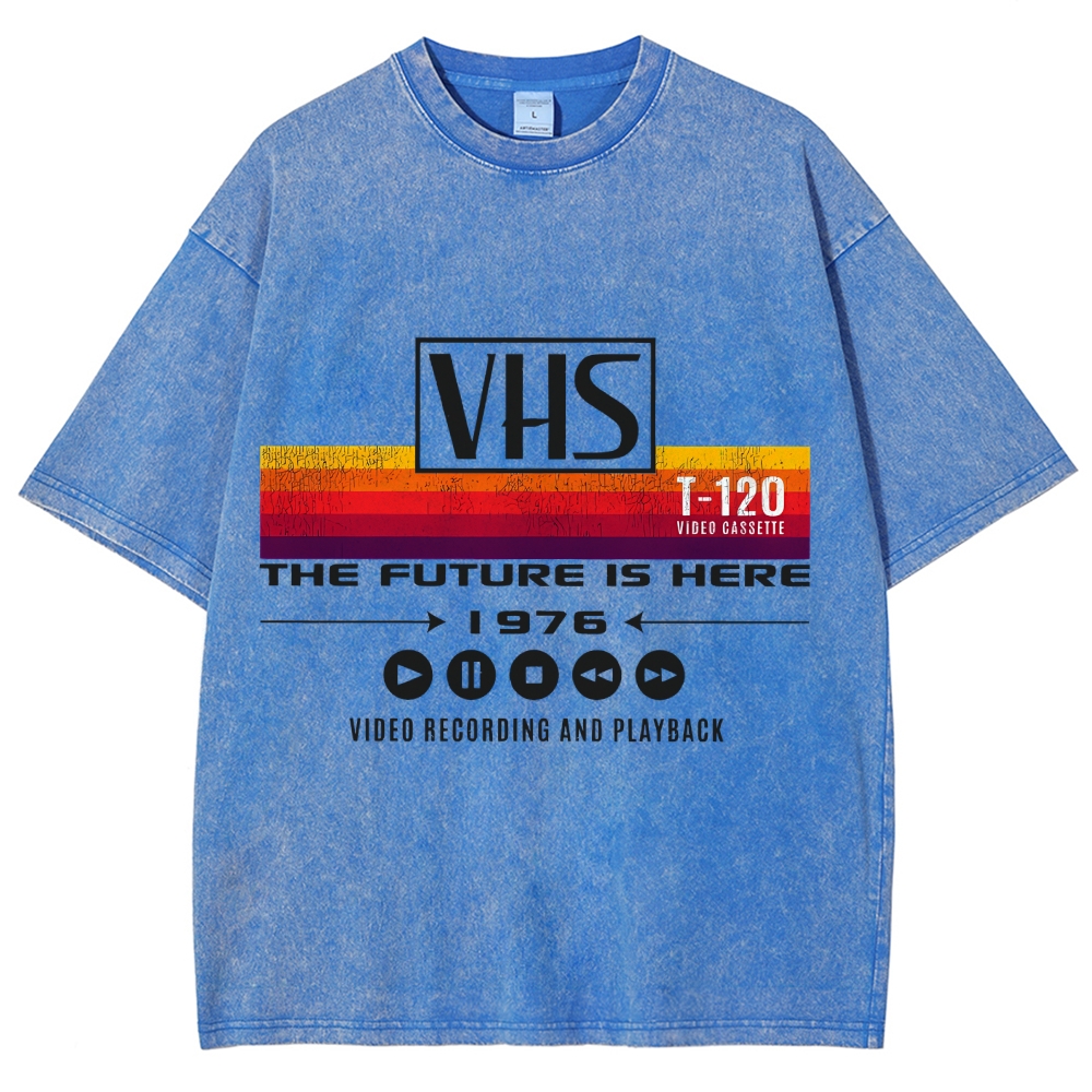 VHS Vintage Wash Japanese Design T-Shirt