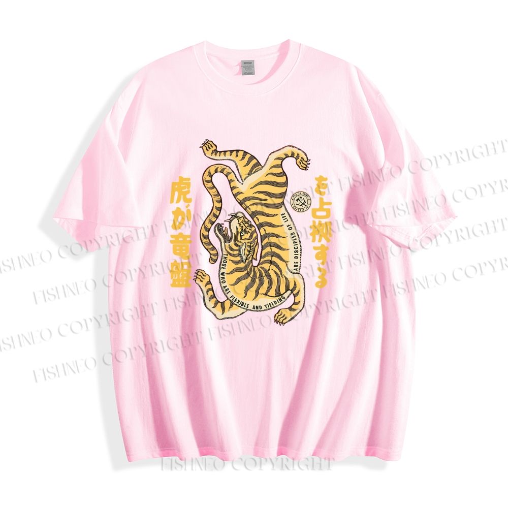 Unisex Vintage Japanese Tiger Classic Cotton T-shirt