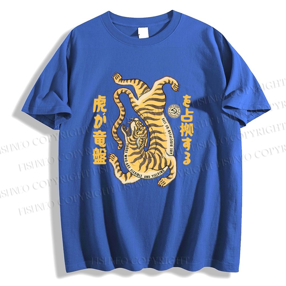 Unisex Vintage Japanese Tiger Classic Cotton T-shirt