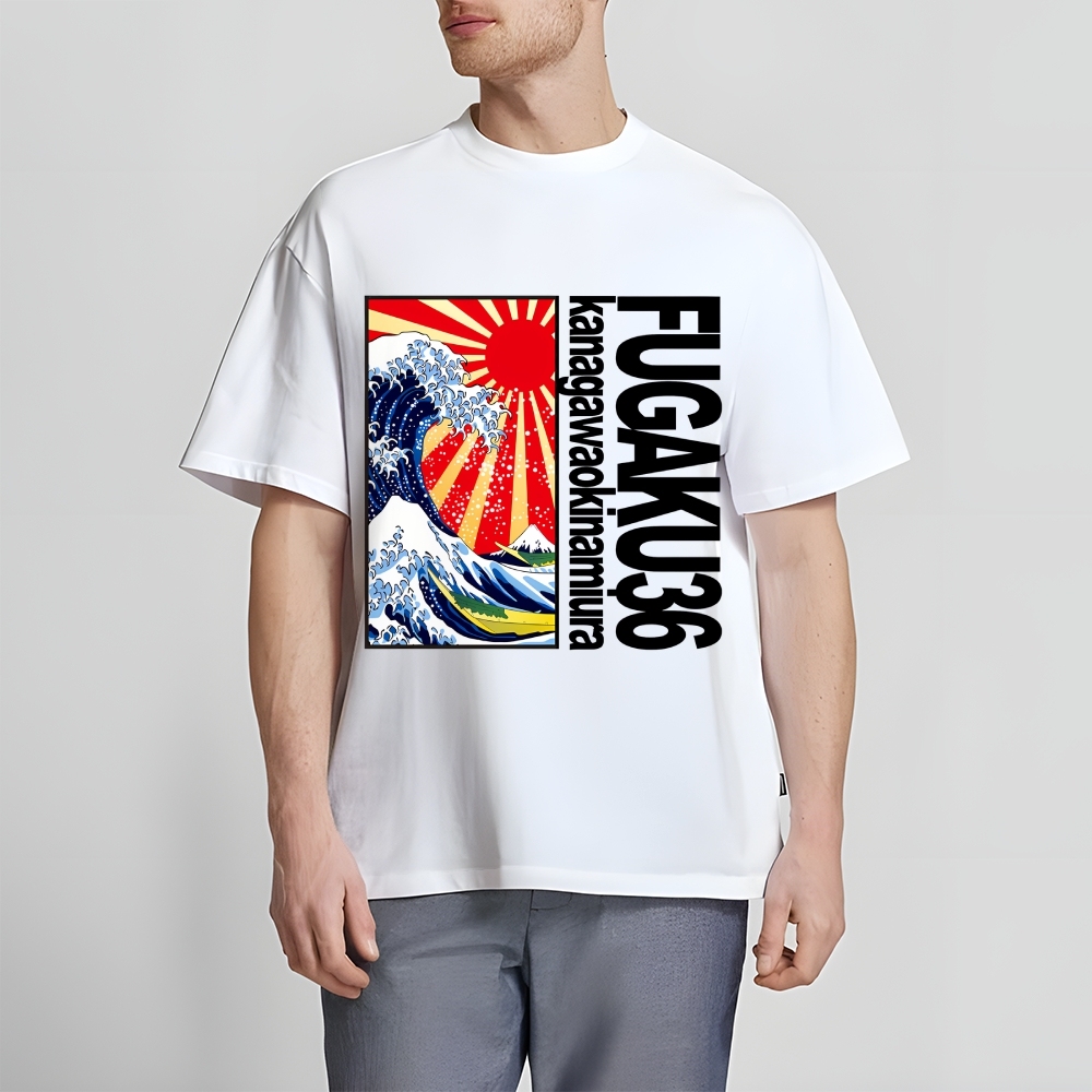 Thirty-six Views of Mount Fuji Cotton casual T-shirt