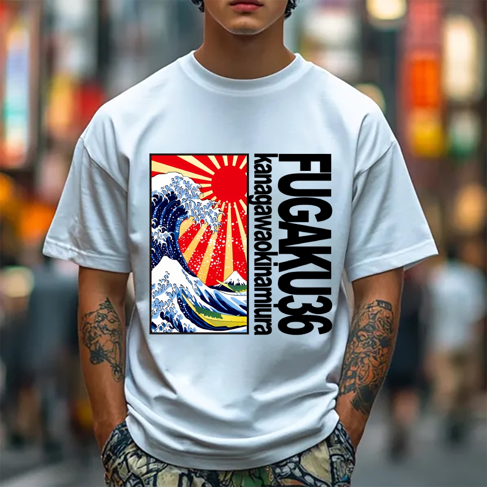 Thirty-six Views of Mount Fuji Cotton casual T-shirt