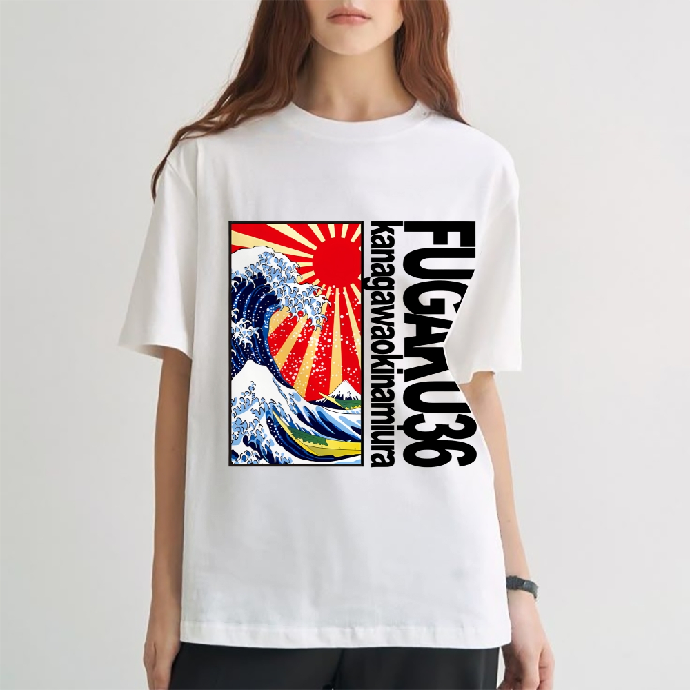 Thirty-six Views of Mount Fuji Cotton casual T-shirt