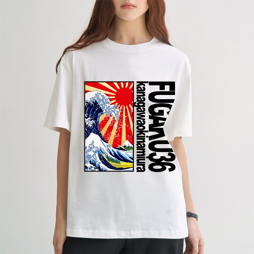 Thirty-six Views of Mount Fuji Cotton casual T-shirt