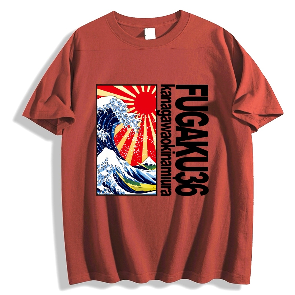 Thirty-six Views of Mount Fuji Cotton casual T-shirt