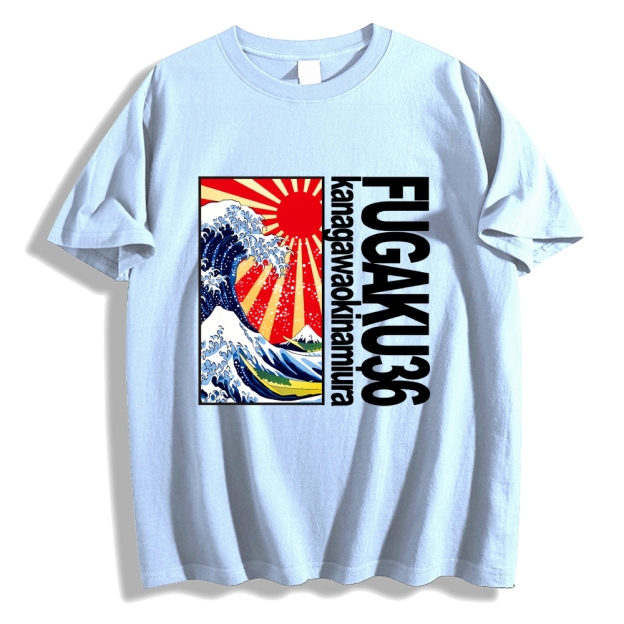 Thirty-six Views of Mount Fuji Cotton casual T-shirt