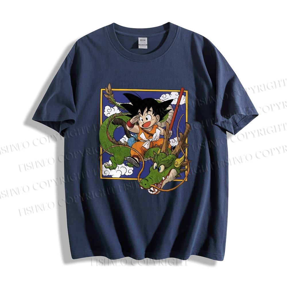 Unisex Japanese Vintage Dragon Ball Graffiti Classic Cotton T-shirt