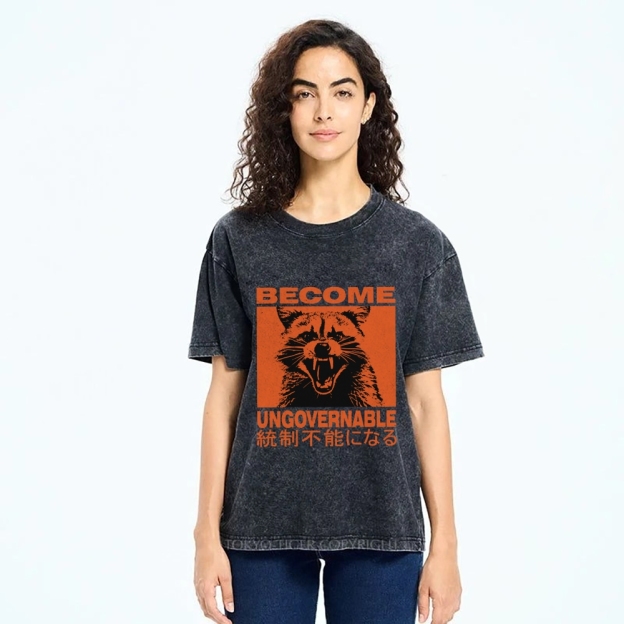  Ungovernable Raccoon Washed T-Shirt