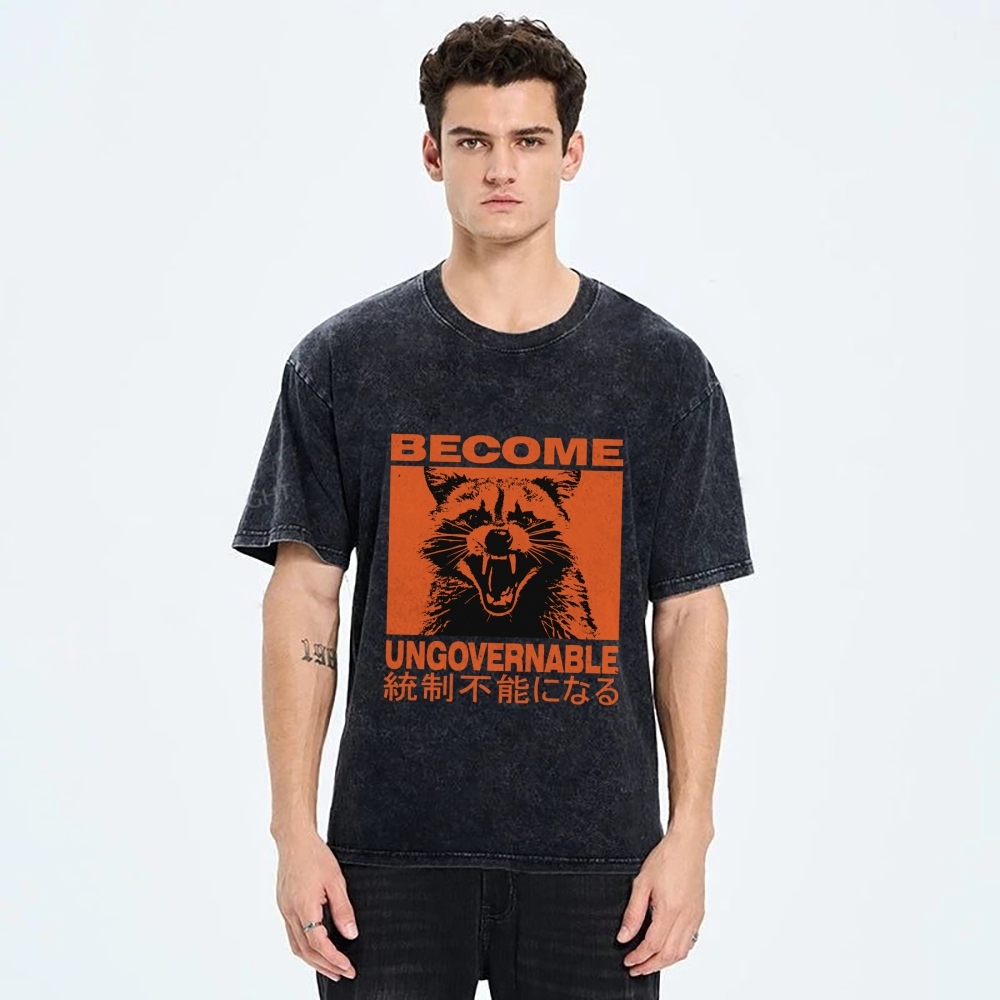 Ungovernable Raccoon Washed T-Shirt