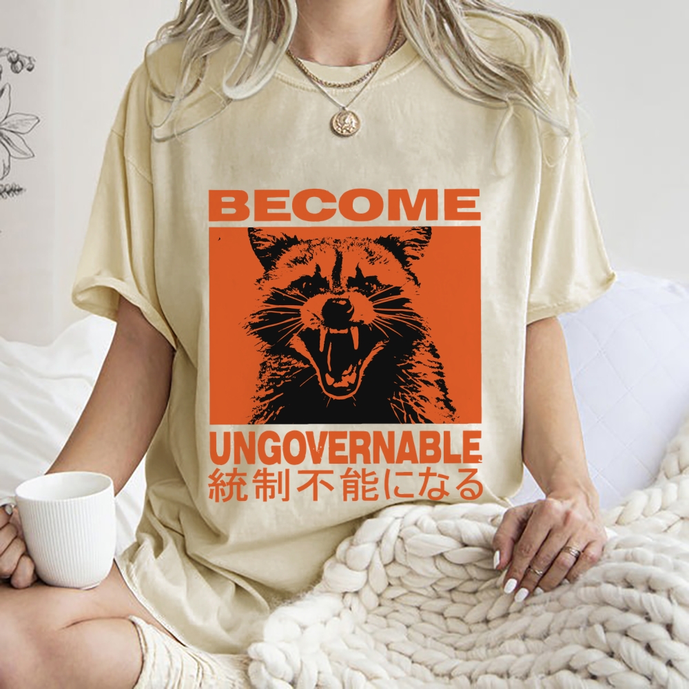  Ungovernable Raccoon Washed T-Shirt