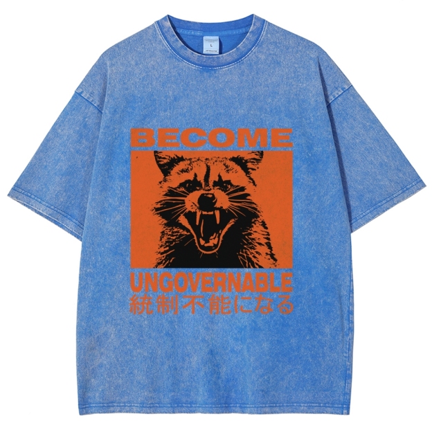  Ungovernable Raccoon Washed T-Shirt