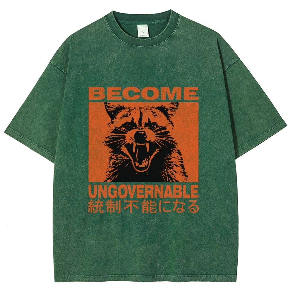 Ungovernable Raccoon Washed T-Shirt