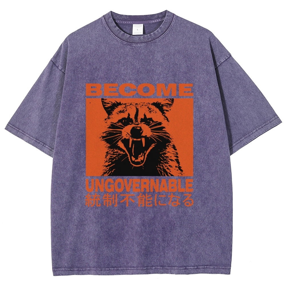 Ungovernable Raccoon Washed T-Shirt