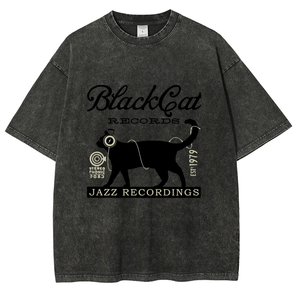 Black Cat Japan Washed T-Shirt