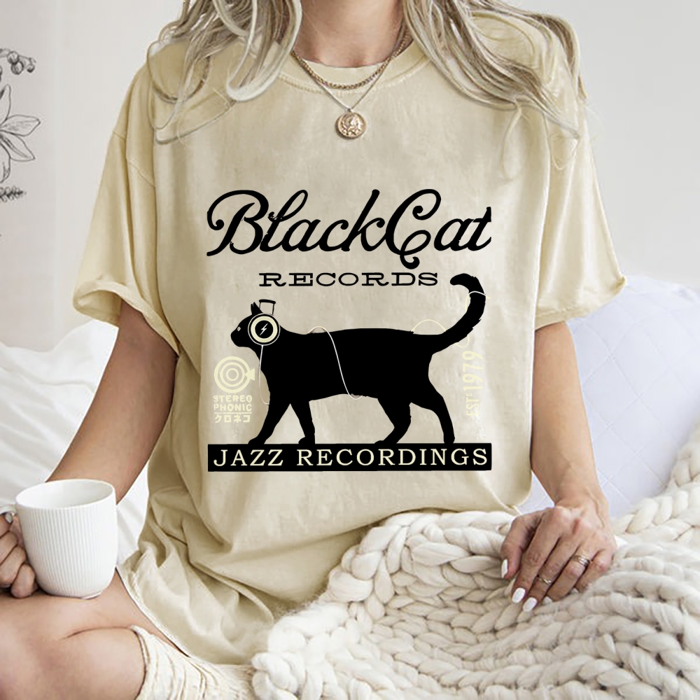Black Cat Japan Washed T-Shirt