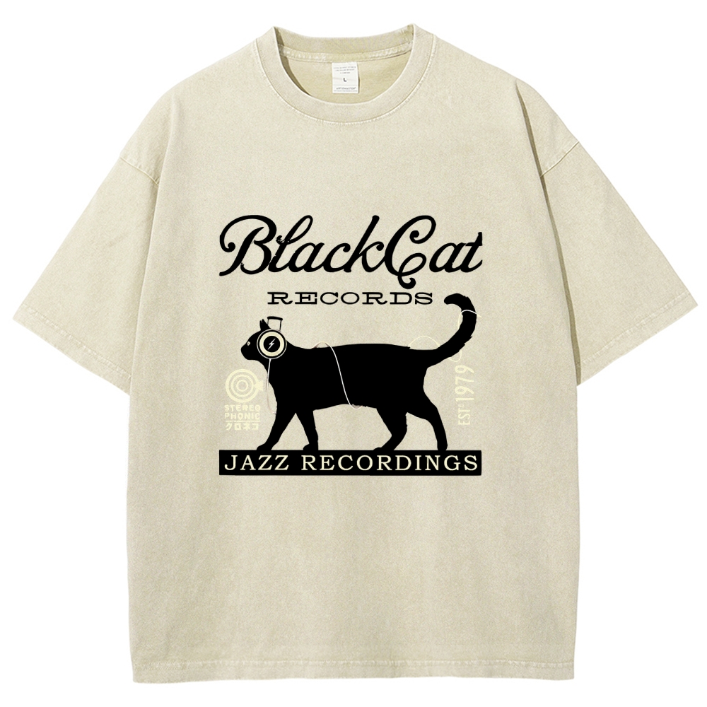 Black Cat Japan Washed T-Shirt