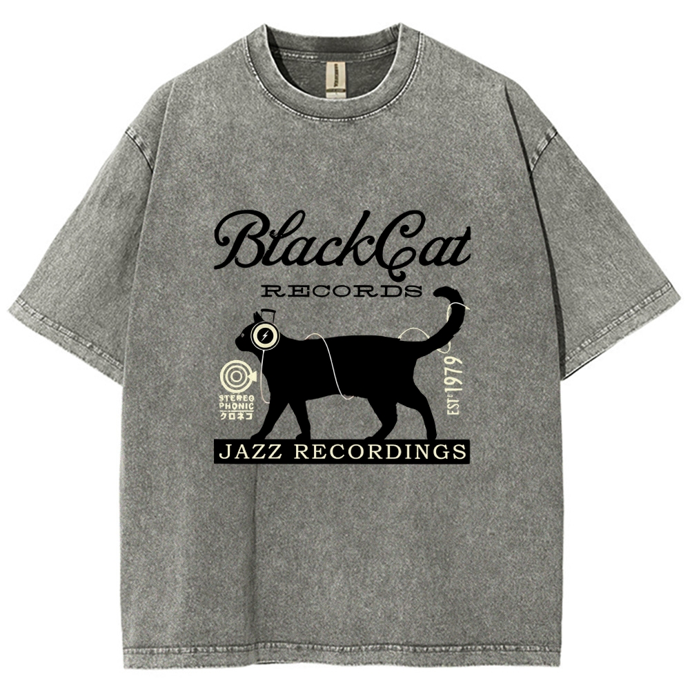 Black Cat Japan Washed T-Shirt