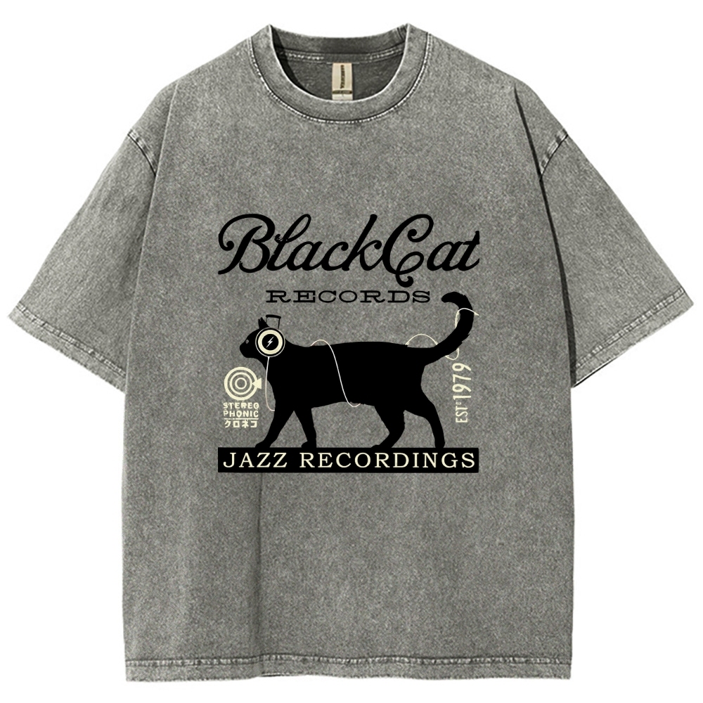 Black Cat Japan Washed T-Shirt