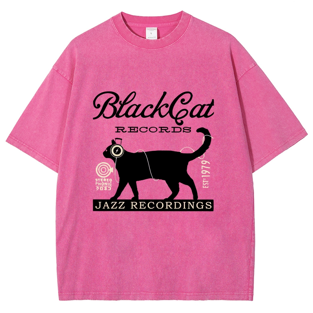 Black Cat Japan Washed T-Shirt