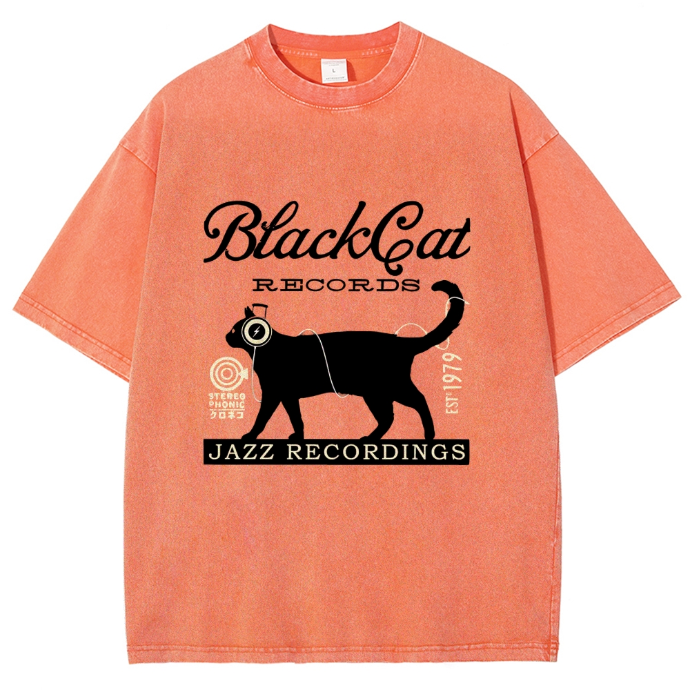 Black Cat Japan Washed T-Shirt