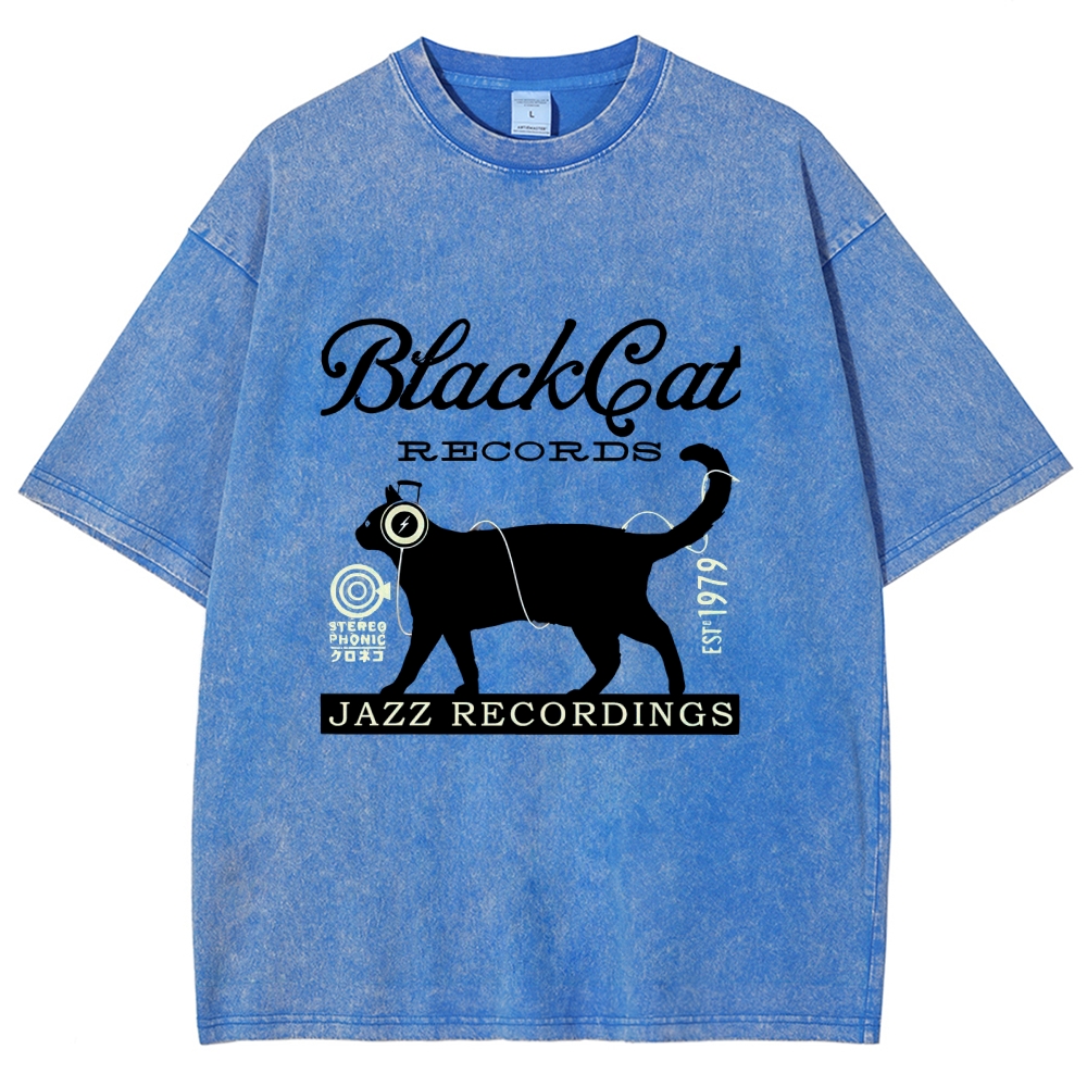 Black Cat Japan Washed T-Shirt