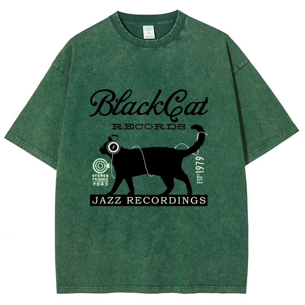 Black Cat Japan Washed T-Shirt