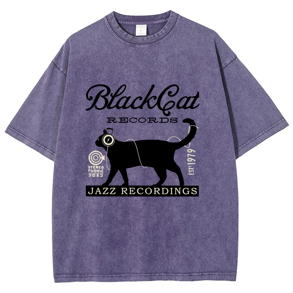 Black Cat Japan Washed T-Shirt