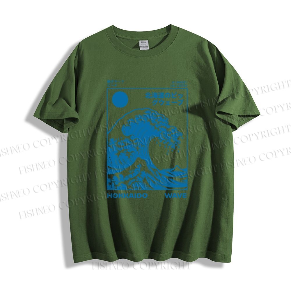 Unisex Japanese Art Wave Classic Cotton T-shirt