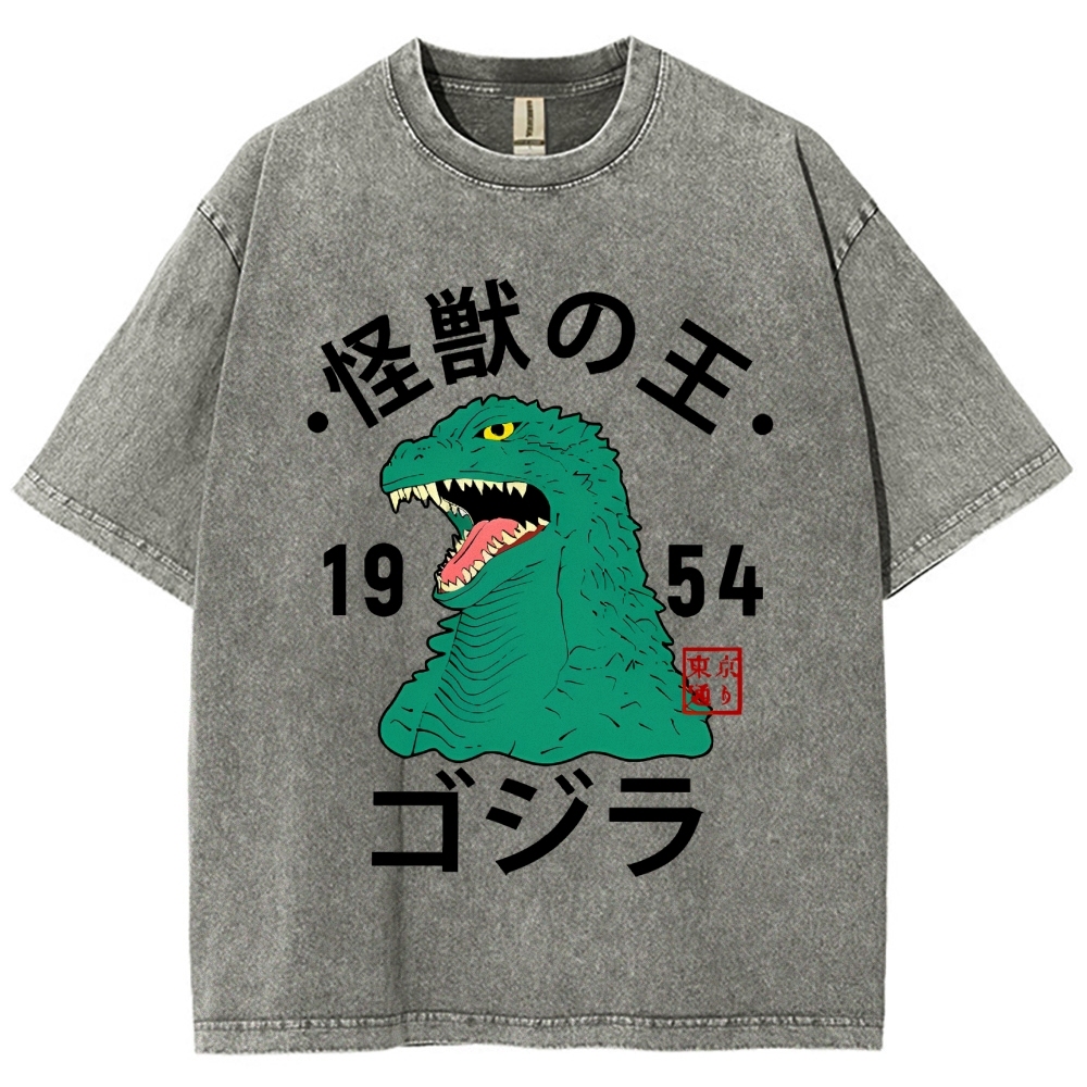 Godzilla Vintage Wash Japanese Design T-Shirt