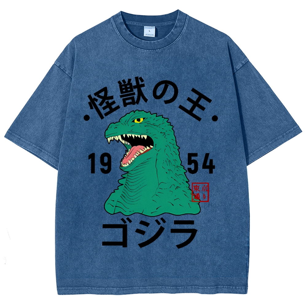 Godzilla Vintage Wash Japanese Design T-Shirt