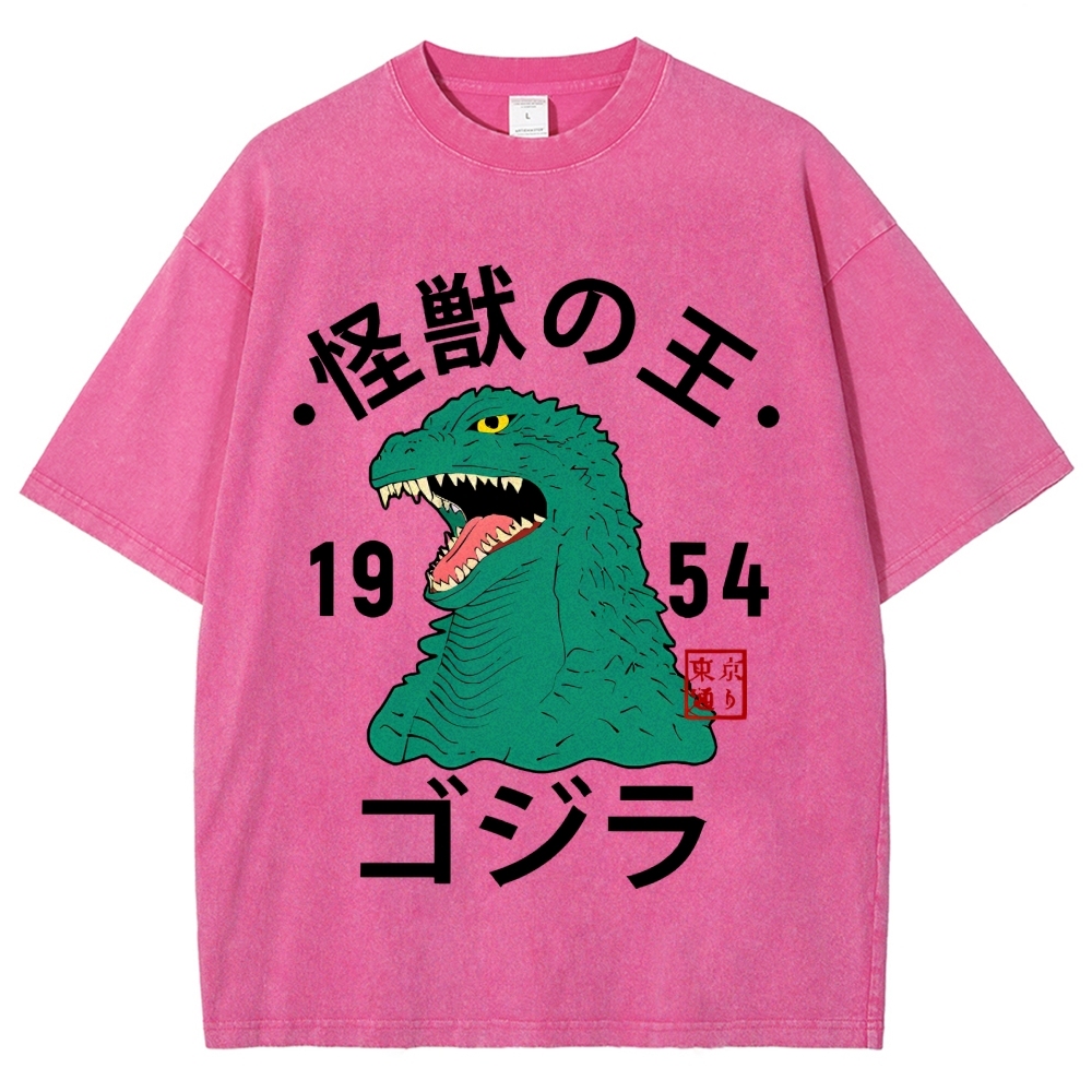 Godzilla Vintage Wash Japanese Design T-Shirt