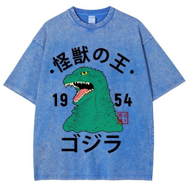 Godzilla Vintage Wash Japanese Design T-Shirt