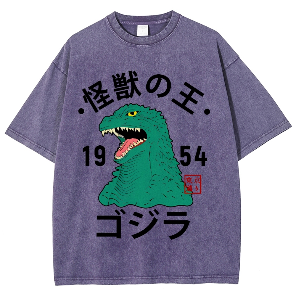 Godzilla Vintage Wash Japanese Design T-Shirt
