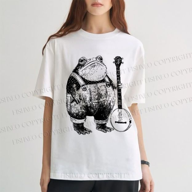 Unisex Vintage Frog Classic Cotton T-shirt