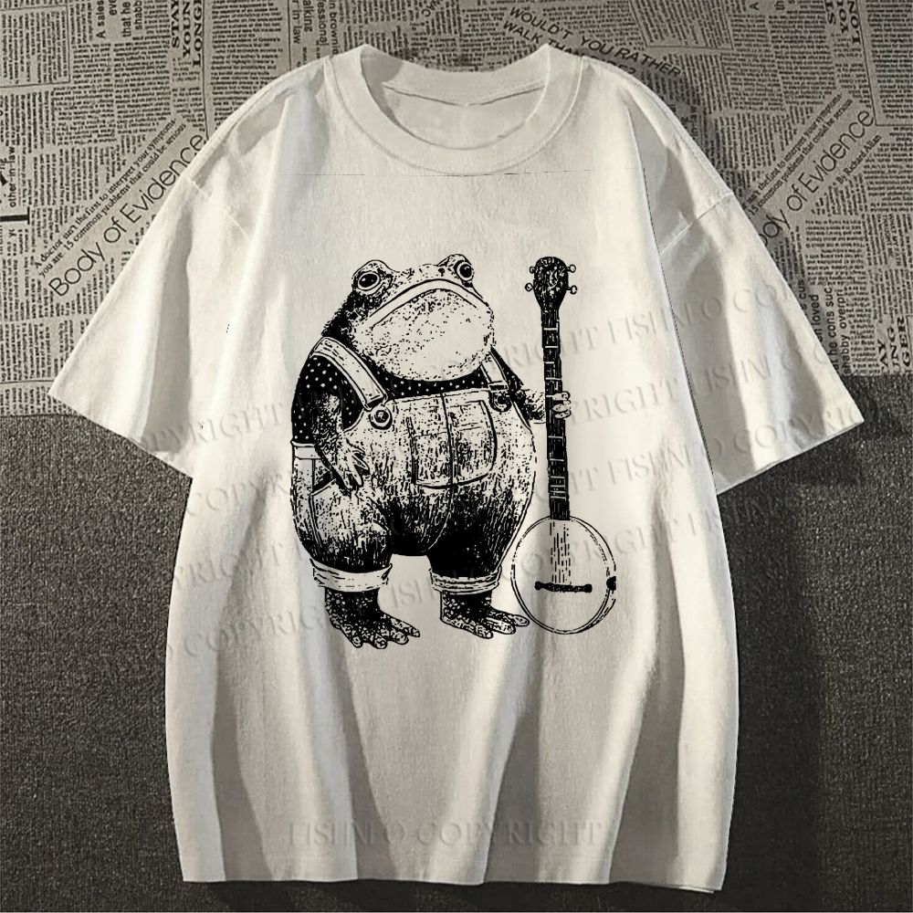 Unisex Vintage Frog Classic Cotton T-shirt