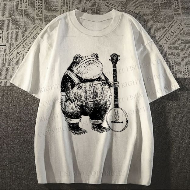 Unisex Vintage Frog Classic Cotton T-shirt