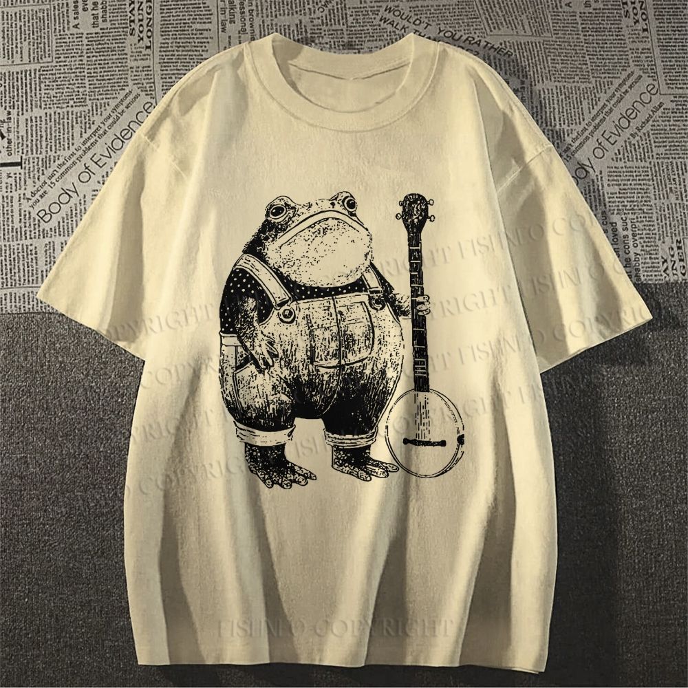 Unisex Vintage Frog Classic Cotton T-shirt