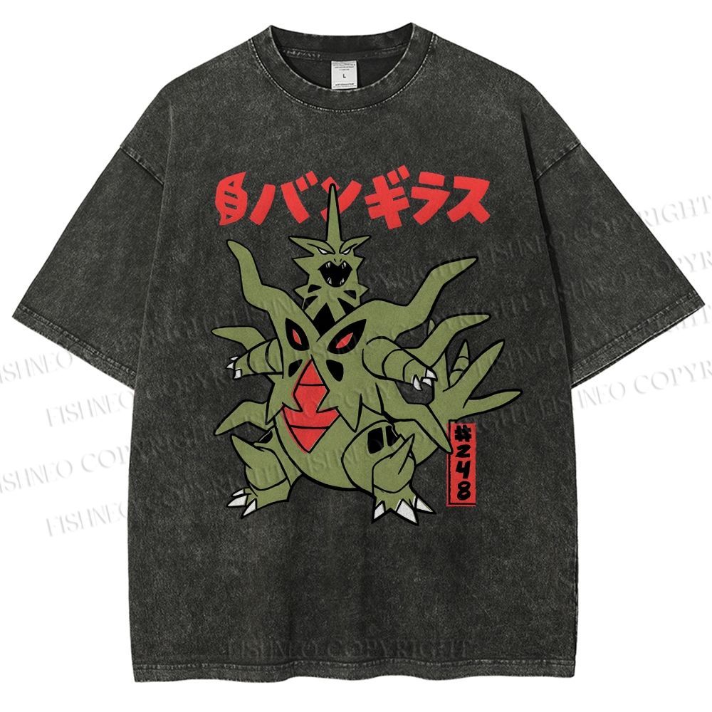 Unisex Monsters Printed Washed Tee