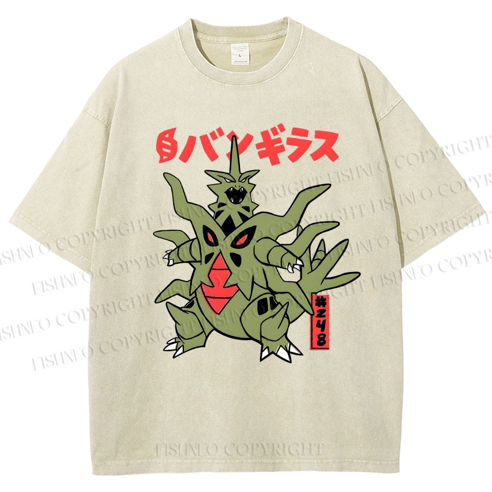 Unisex Monsters Printed Washed Tee