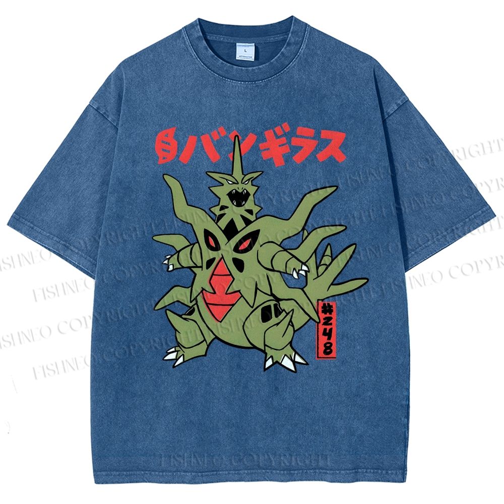 Unisex Monsters Printed Washed Tee