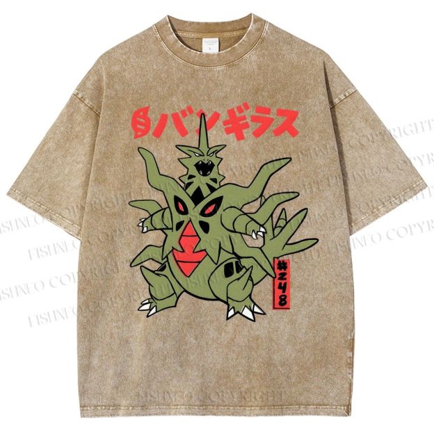 Unisex Monsters Printed Washed Tee