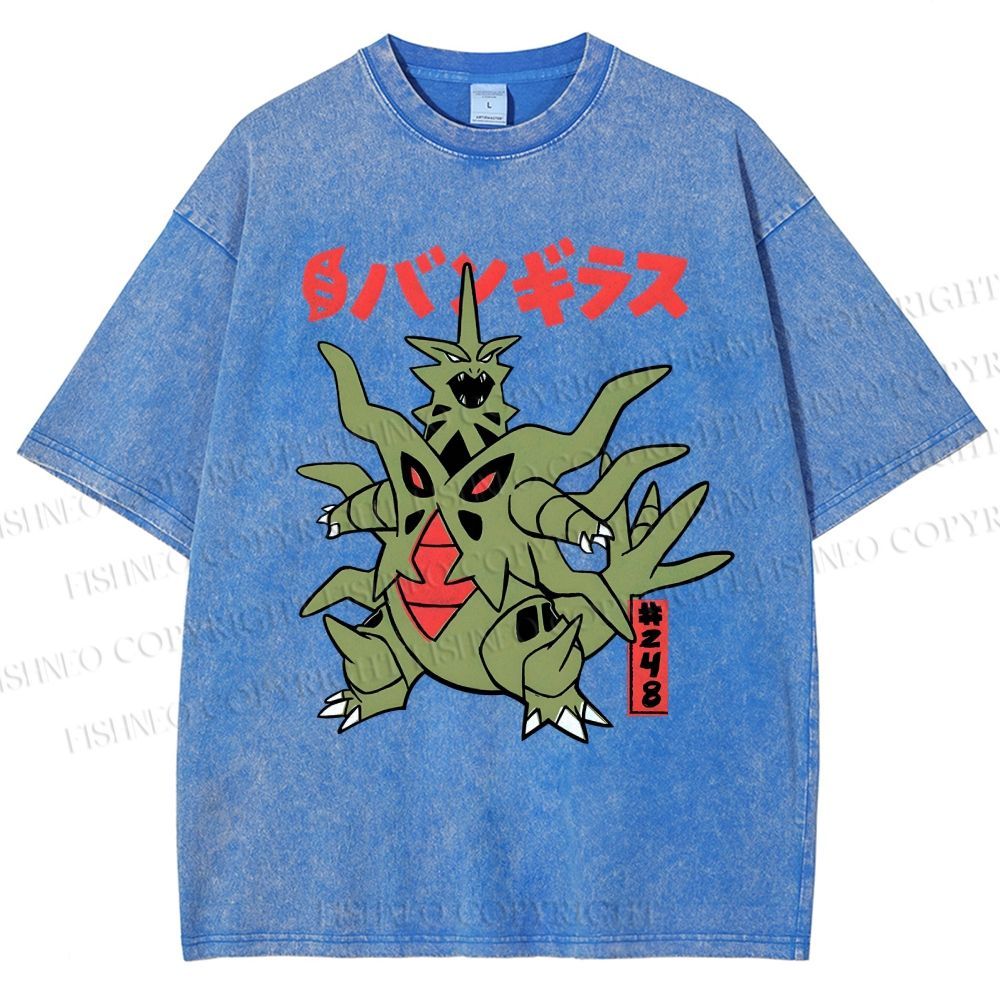 Unisex Monsters Printed Washed Tee