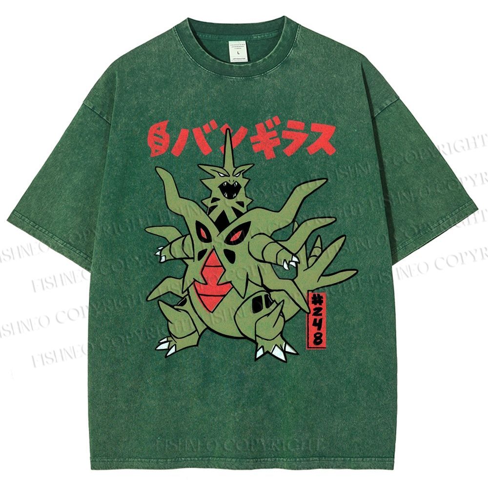 Unisex Monsters Printed Washed Tee