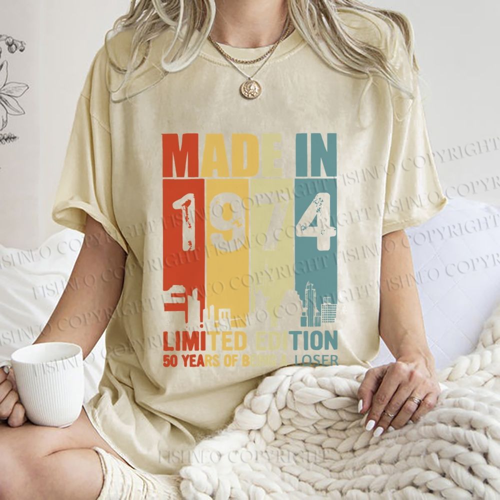 Unisex Vintage Rainbow Graffiti Printed Washed Tee